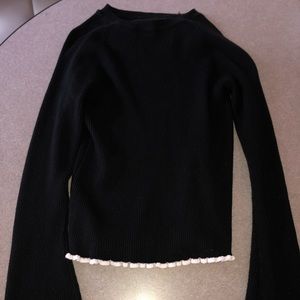 Long sleeve top with ruffles